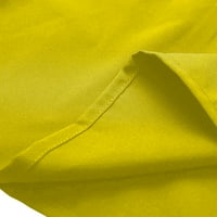 Ženske haljine ljetna Mini haljina s okruglim vratom s kratkim rukavima s printom u žutoj boji 3 inča