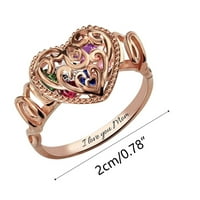 Prstenje za žene iz Australije, ženski modni prsten sa šupljim uzorkom u obliku srca, modni Kreativni prstenovi,