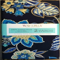 Waverly inspiracije pamučna patka 45 Širina YDS cvjetna plava boja precuta tkanina za šivanje, svaka