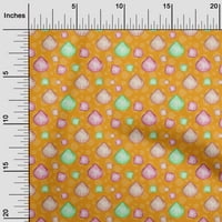 pamučni dres žute boje Tkanina oceanski akvarel školjka materijal haljina tkanina tkanina s otiskom širine dvorišta