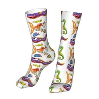 Zlatne ribice morske konjice čarape za žene i muškarce novost šarene čarape za posadu Ležerne čarape sa smiješnom