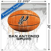 San Antonio Spurs - zidni plakat za košarku s gumbima, 22.375 34