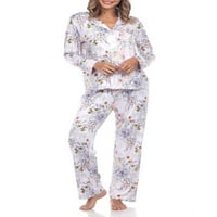 Ženski pidžama Set dugih rukava s cvjetnim hlačama