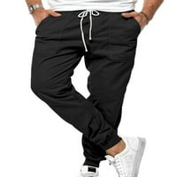 Luksuzne muške teretne hlače visokog struka, obične teretne hlače, Ležerne ljetne Crne;
