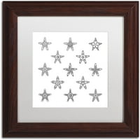 Zaštitni znak likovna umjetnost morske zvijezde platno umjetnost Filippo Cardu, bijela mat, drveni okvir