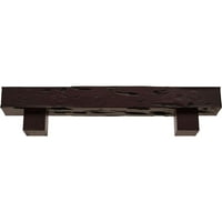 Ekena Millwork 8 H 12 D 72 W Pecky Cypress Fau Wood Kamin Mantel Kit W Alamo Corbels, Premium Cherry