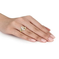 Carat T.W. Dijamantni 10K žuto zlato uvijeni apstraktni prsten