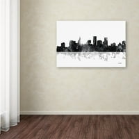 Zaštitni znak likovna umjetnost St Paul Minnesota Skyline BG-1 Canvas Art by Marlene Watson