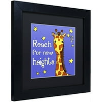 Zaštitni znak likovna umjetnost New Heights Giraffe Canvas Art by Jennifer Nilsson, Black Matte, crni okvir