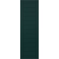 Ekena Millwork 18 W 60 H TRUE FIT PVC Horizontalni sloj uokviren modernim stilom Fiksni nosač, toplinski zeleni