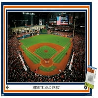 Houston Astros - Minute Maid Park Wall Poster s Pushpins, 22.375 34