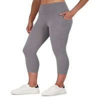 Reebok Women's Highrise svakodnevno Capri noge s 20 inseama i bočnih džepova