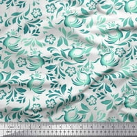 Pamučna tkanina s uzorkom patke, lišćem, pticama i cvjetnim umjetničkim dekorom, tiskana tkanina širine dvorišta