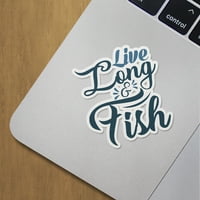 Angdest Club Decal Naljepnice Live Long i Fish Premium Indoor za Laptop