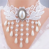 Ženska ogrlica s lančićem za ključnu kost šarmantan i elegantan dizajn Za poklon ženskom nakitu u bijeloj boji