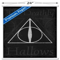 Čarobni svijet: Hari Potter - Darovi smrti-simbolični zidni plakat u drvenom magnetskom okviru, 22.375 34