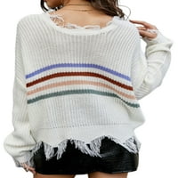 Ženski džemperi za žene, zimski topli pleteni džemperi, džemper u obliku vrata, široki pulover s dugim rukavima
