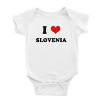 Srce Slovenije, volite Sloveniju, smiješni Slatki dječji kombinezon-bodi