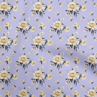 Siva Tkanina Od rajonskog dresa, materijal za šivanje s cvjetnim printom, tkanina širine dvorišta