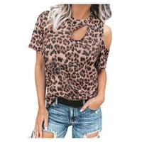 Ženske majice kratkih rukava s leopard printom, široke ženske majice za slobodno vrijeme, elegantna ulična odjeća,