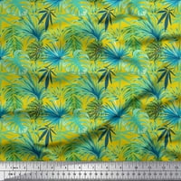 Baršunasta tkanina Tropical leaves s tiskanim uzorkom Od proizvođača mn