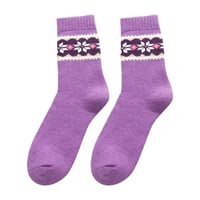 Hladne čarape zimske tople ženske Vintage mekane pletene čarape vunene čarape