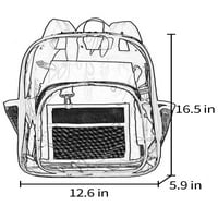 Vodootporni Prozirni ruksak u paketima, teški PVC Prozirni ruksak velikog kapaciteta s ojačanim remenom za školu,