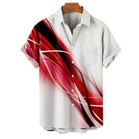 Muške košulje Rasprodaja Plus Size ležerni gumbi s printom odbijena košulja kratkih rukava bluza