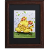 Zaštitni znak likovna umjetnost Blustey Bunny platno umjetnost Jennifer Nilsson, Black Matte, Wood Frame