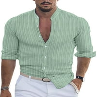 Muški gornji dijelovi, bluza s izrezom u obliku slova u, košulje običnog kroja, Muška udobna košulja za odmor,