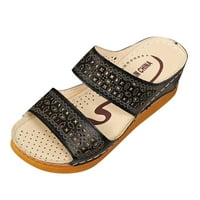 japanke ženske Rimske proljetne ženske sandale sa šupljim nagibom ženske sandale ženske papuče cipele crne 6,5