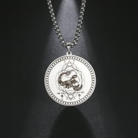 Ogrlica od zviježđa od nehrđajućeg čelika za muškarce Jarac Vaga Ovan Lav Djevica Bik horoskop zodijačke ogrlice