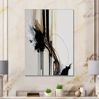 Designart Golden Minimalist Abstract II platno zidna umjetnost