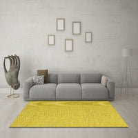 Pravokutne apstraktne žute moderne prostirke za prostore tvrtke, 8' 10'