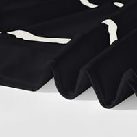 Ženski vrhovi posada vrat casual bluza tiskane žene ljetne majice s dugim rukavima tunike crne m