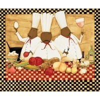 Dipaolo, Dan Black Modern uokvireni muzejski umjetnički tisak pod naslovom - voli kuhati
