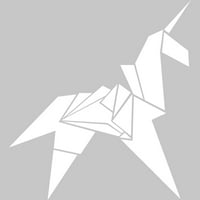Origami jednorog mens atletika heather krema grafički tee - dizajn od ljudi m