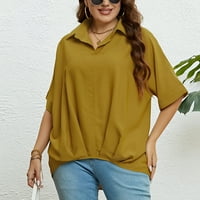 Ženske majice Rasprodaja ispod $ ženske casual proljetno ljeto ženske velike veličine jednobojne široke Ležerne