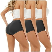 Ženski pamučni bikini Kratko donje rublje Ženske gaćice za kontrolu trbuha visokog struka kratke gaćice 【multipaci】