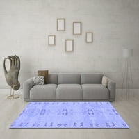 Moderni pravokutni tepisi u apstraktnoj plavoj boji koji se mogu prati u perilici, 4' 6'