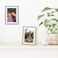 Okvir za slike u srebrnoj boji-zasloni s prostirkom i bez prostirke - vodoravni i okomiti formati za zidne i stolne