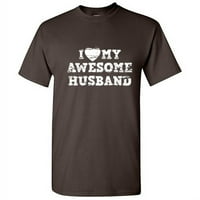 Volite svog nevjerojatnog muža majica s najboljim odnosom Humor novost grafičke majice sarkastičan poklon za godišnjicu
