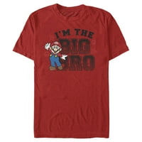 Muška majica s grafikom, crvena, velika