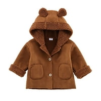 Nove dječje jakne, kaputi, dječji kaput, zimska jakna za djevojčice i dječake s kapuljačom, crtane uši, Vanjska