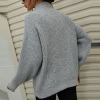 Zimski pulover za žene na rasprodaji ženske casual dolčevita dugih rukava široki pulover u boji džemper