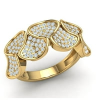 Autentični dijamant okruglog reza od 1,5 karata s umetkom za žene vjenčani modni prsten obljetnica prsten od punog