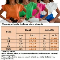 Frontwalk Women Summer Casual Boho tunika košulja ruširana labavi vrhovi Ladies Crew Neck Office majice