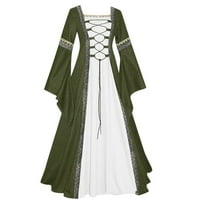 Ravne haljine za žene žene ljetne haljine duge ljetne haljine za rad ženske vintage podne dužine gotičke slatke