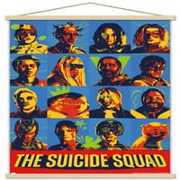 Strip film odred samoubojica - zidni plakat u rešetki s drvenim magnetskim okvirom, 22.375 34