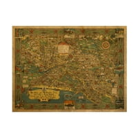 Red Atlas dizajnira 'Melbourne 1934' Canvas Art